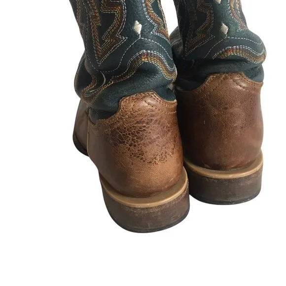 Cody James Western Boots Men Size 7.5 D Style BBS20 Cowboy Rodeo Navy Blue Brown