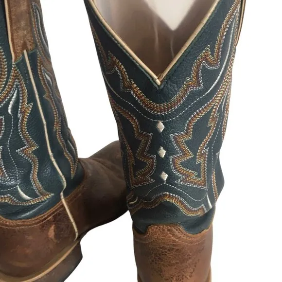 Cody James Western Boots Men Size 7.5 D Style BBS20 Cowboy Rodeo Navy Blue Brown