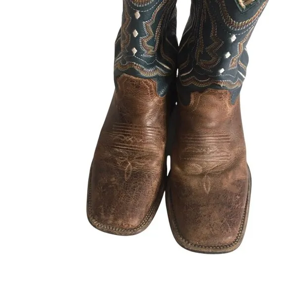 Cody James Western Boots Men Size 7.5 D Style BBS20 Cowboy Rodeo Navy Blue Brown