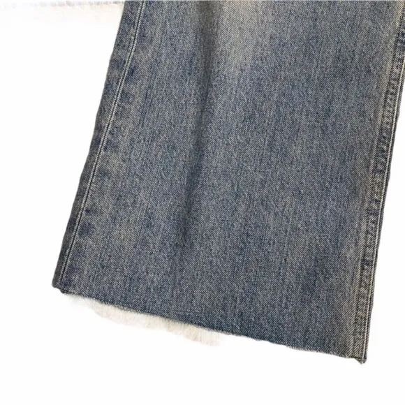 COH Emma High Rise Wide Leg Crop Jeans Blue 24