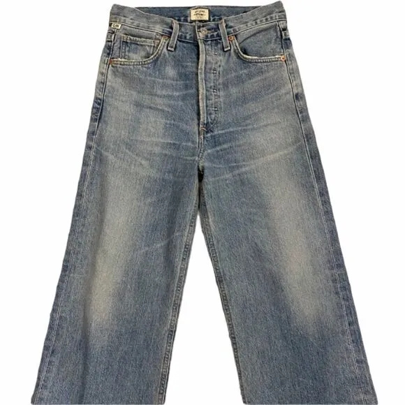 COH Emma High Rise Wide Leg Crop Jeans Blue 24
