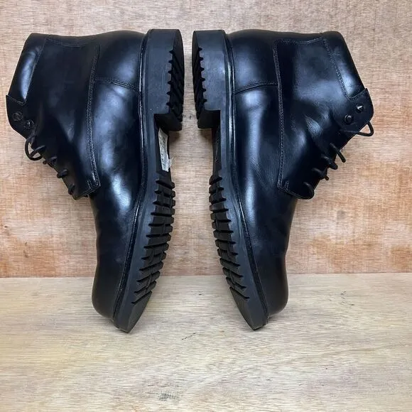 Cole Haan Black Leather Waterproof Country Combat Boots C01115 Men Size 13 M