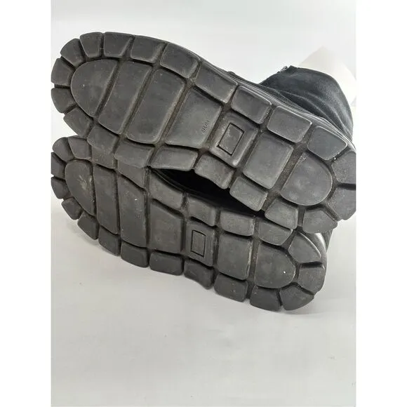 Cole Haan Boots Lug Chelsea Suede Men 12 Black Shearling Lined Italian Zip‎