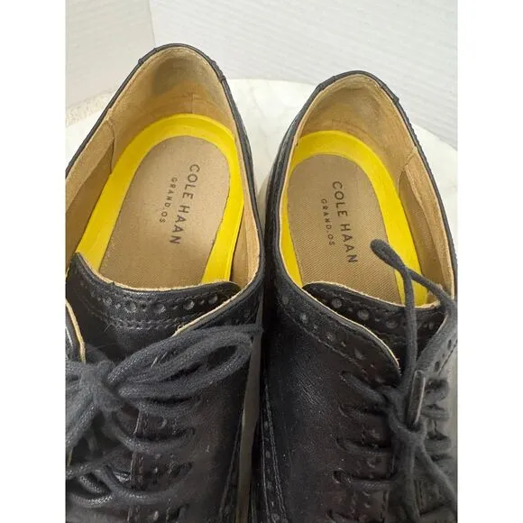 Cole‎ Haan Grand OS Men's Black Leather Wingtip Oxford Dress Shoes Size 12 M