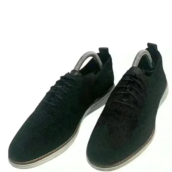 Cole Haan Grand  Stitchlite Flyknit Wingtip Oxford Shoe Black Womens 9 B