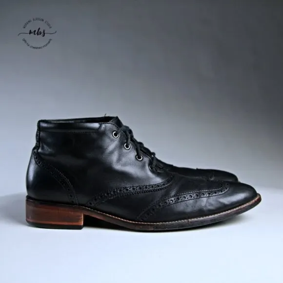 Cole Haan Liam Chukka II Leather Boots Black Men 11