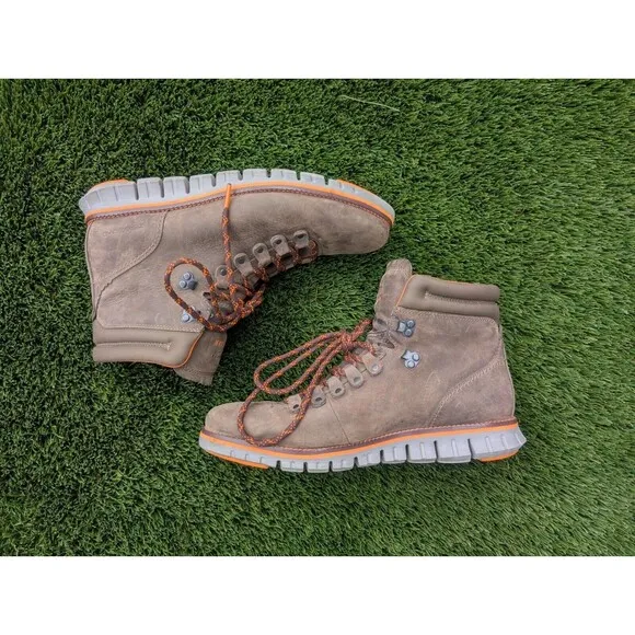 Cole Haan Men's ZERØGRAND Waterproof Hiker Boot Style C35245 Size 10 Brown