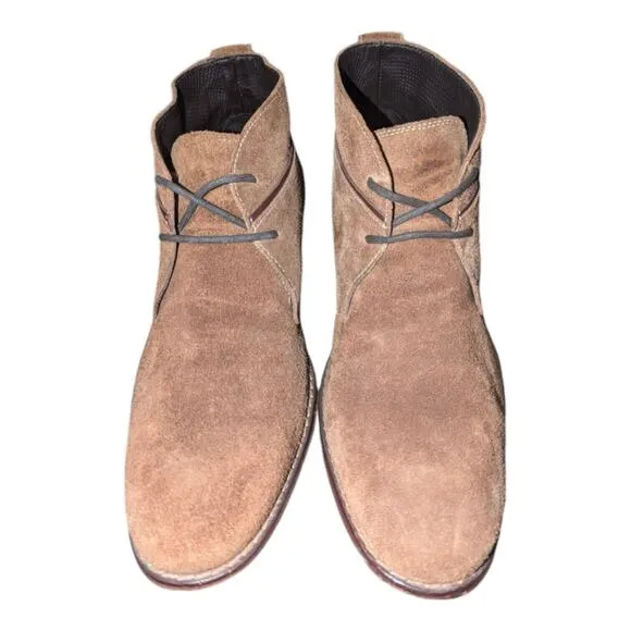Cole Haan Ogden Stitch Suede Leather Lace Up Ankle Chukka Boot Brown Men 10.5
