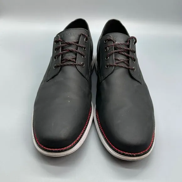 Cole Haan Original Grand Plain Toe Oxford Mens 11.5 Dress Shoe Matte Black Lace