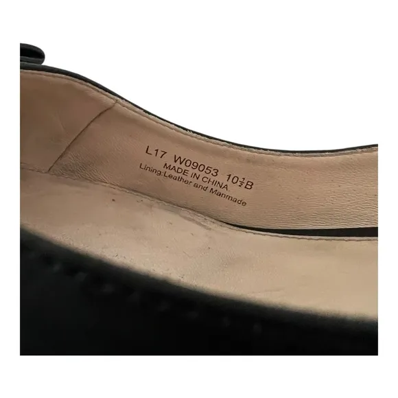 Cole Haan Tali Bow Pump Shoes Black Women’s Size 10.5 Preppy Front Logo