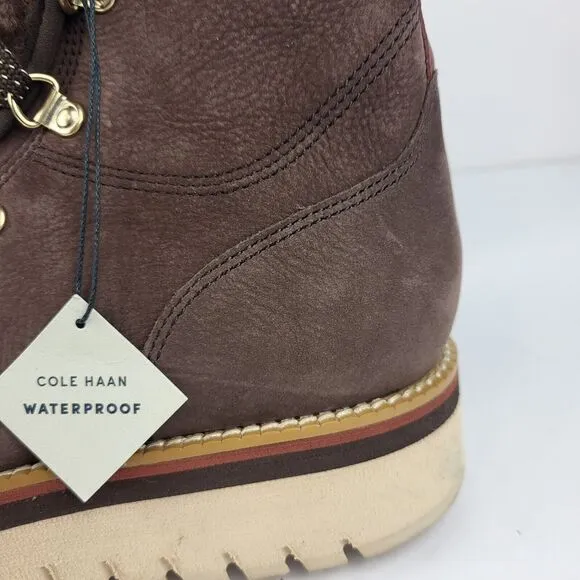 Cole Haan Women Zerogrand Lodge Brown Suede Boots With Shearling Lining 11 B