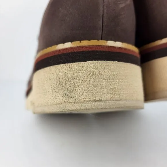 Cole Haan Women Zerogrand Lodge Brown Suede Boots With Shearling Lining 11 B