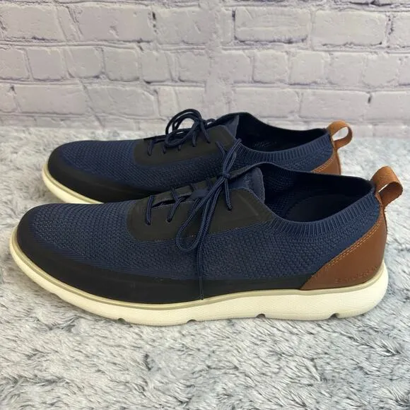 Cole Haan Zerogrand Omni Lace Up Sneaker Blue Brown Casual Shoes Men's Size 13