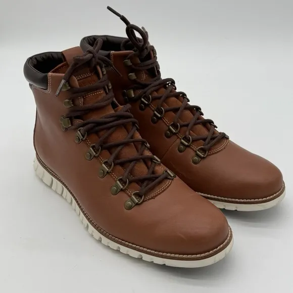 Cole Haan ZeroGrand Water Resistant Hiker Boots Woodbury Brown C25555 Mens 10.5
