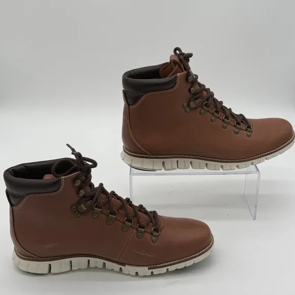 Cole Haan ZeroGrand Water Resistant Hiker Boots Woodbury Brown C25555 Mens 10.5
