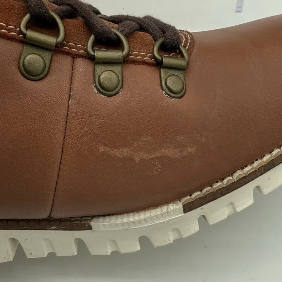 Cole Haan ZeroGrand Water Resistant Hiker Boots Woodbury Brown C25555 Mens 10.5