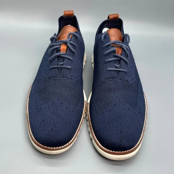 Cole Haan Zerogrand Wingtip Oxford Mens Size 11 M Dark Navy Blue Dress Shoes
