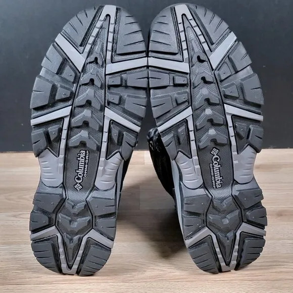 Columbia Bugaboot Plus II XTM Boots Mens Size 10 Black Gray Omni-Heat 200 Gram