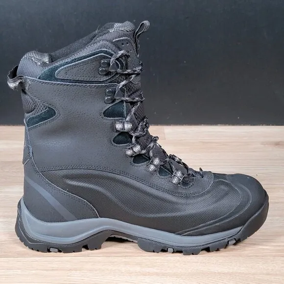 Columbia Bugaboot Plus II XTM Boots Mens Size 10 Black Gray Omni-Heat 200 Gram