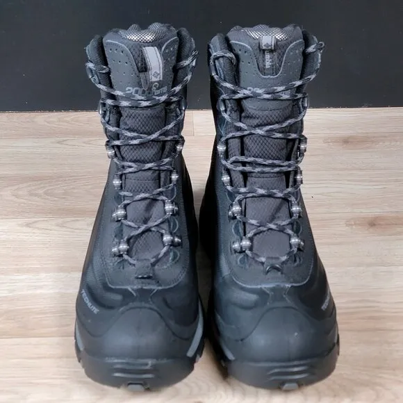 Columbia Bugaboot Plus II XTM Boots Mens Size 10 Black Gray Omni-Heat 200 Gram