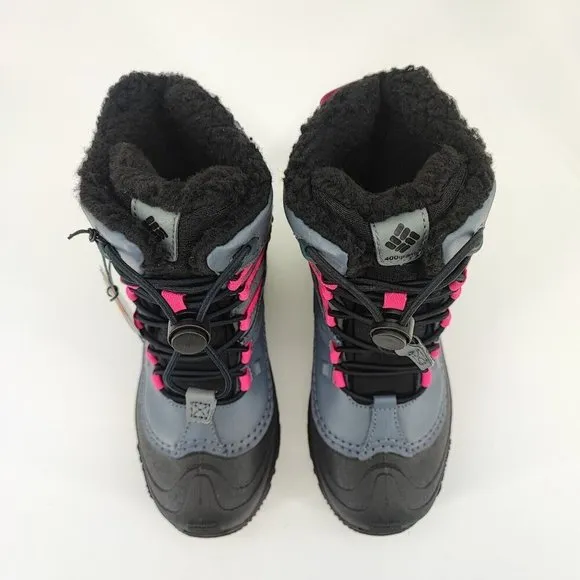 Columbia Girl’s Bugaboot Celsius Graphite/Wild Black Insulated Boots Size 3 US