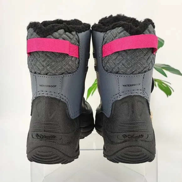 Columbia Girl’s Bugaboot Celsius Graphite/Wild Black Insulated Boots Size 3 US