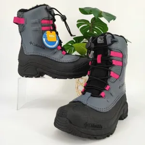 Columbia Girl’s Bugaboot Celsius Graphite/Wild Black Insulated Boots Size 3 US