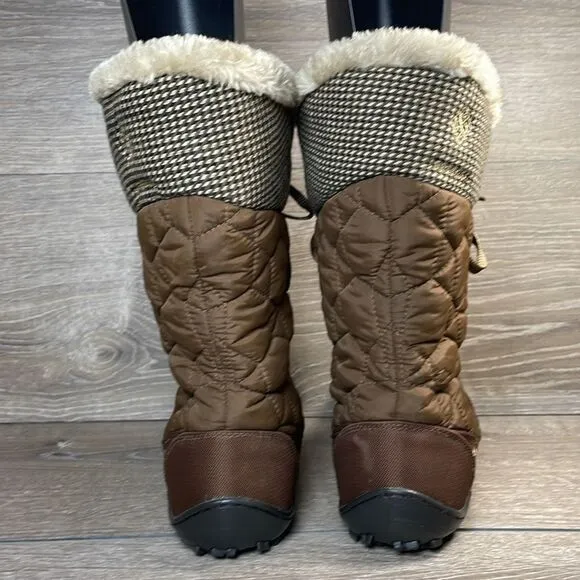 Columbia Minx Mid II Women's Sz 8 Brown Tweed Warm 200g Waterproof Winter Boots