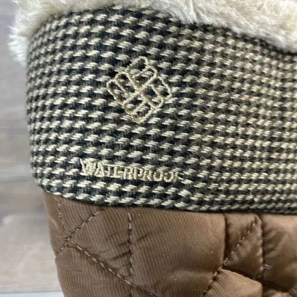 Columbia Minx Mid II Women's Sz 8 Brown Tweed Warm 200g Waterproof Winter Boots