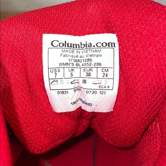 Columbia Newton’s Ridge Plus Amped Hiking Camping Boot Waterproof Sz 7 Lace Tie