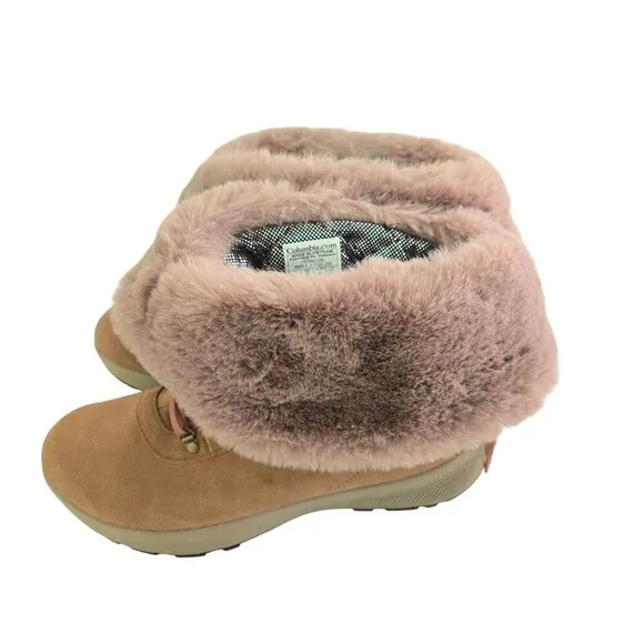 Columbia Slopeside Village Tan Suede Lace Up Insulated Waterproof Size 10