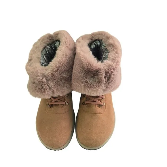 Columbia Slopeside Village Tan Suede Lace Up Insulated Waterproof Size 10