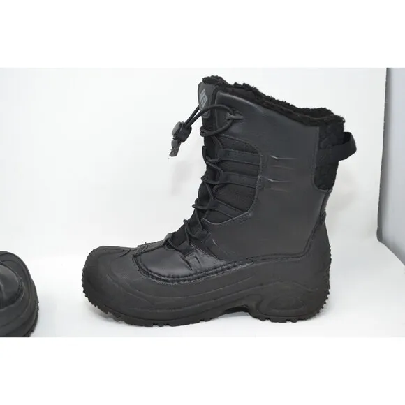 Columbia Waterproof Boots Youth 5 Bugaboot Celsius Black‎ Lace Up BY4430-010