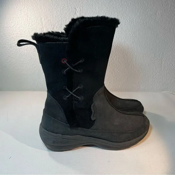 Columbia Delancey black suede boot size 10