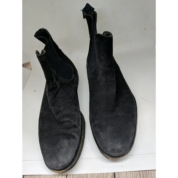 Common Projects Suede Chelsea Boots Navy Blue/ Black Men's Size 40 FLAW FLAW