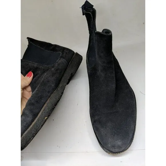 Common Projects Suede Chelsea Boots Navy Blue/ Black Men's Size 40 FLAW FLAW