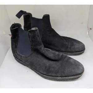 Common Projects Suede Chelsea Boots Navy Blue/ Black Men's Size 40 FLAW FLAW