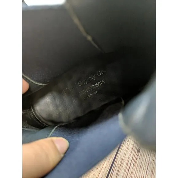 Common Projects Suede Chelsea Boots Navy Blue/ Black Men's Size 40 FLAW FLAW