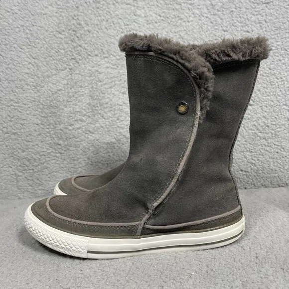 Converse All Star CT Beverly Womens Size 7 Gray Mid Calf Winter Boots 525941C
