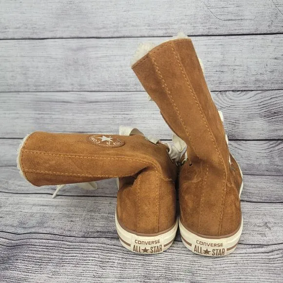 CONVERSE Chuck Taylor Beverly Lace Suede Leather Winter Shoes Women 6