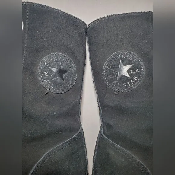Converse Hi top Sneaker Boots Women 8 Suede Sherpa Lined Beverly
