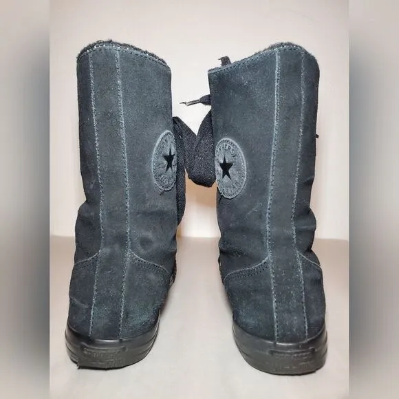 Converse Hi top Sneaker Boots Women 8 Suede Sherpa Lined Beverly