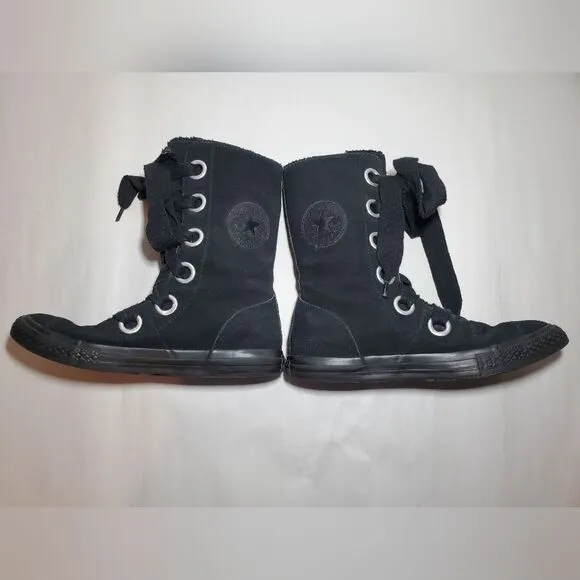 Converse Hi top Sneaker Boots Women 8 Suede Sherpa Lined Beverly