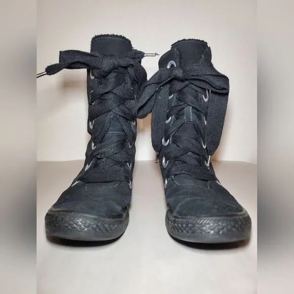 Converse Hi top Sneaker Boots Women 8 Suede Sherpa Lined Beverly