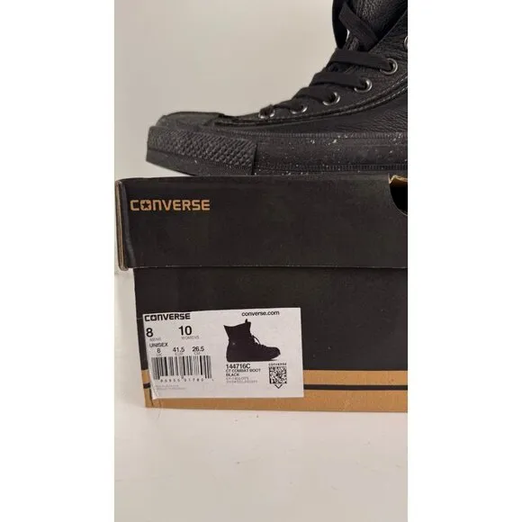 Converse Men Chuck Taylor All Stars Combat Boot Black 144716C UNISEX M8-W10 NWB