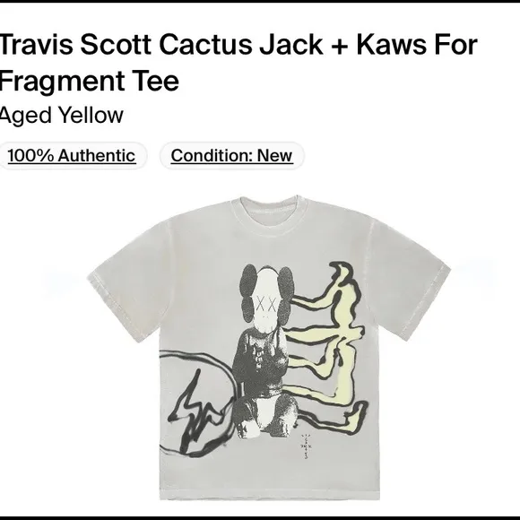 COPY - Travis Scott Cactus Jack x Kaws Fragment Tee