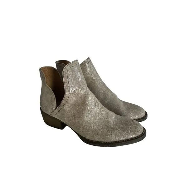 Corky's Girl &quot;Depo&quot; Taupe Cutout Leather Ankle Boots Size 8