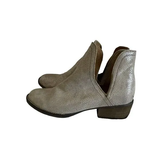 Corky's Girl &quot;Depo&quot; Taupe Cutout Leather Ankle Boots Size 8