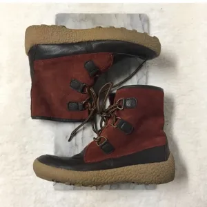 Cougar Cayuga Lace Up Ankle Insulated Winter Boots Thick Soles Sienna Red Size 9