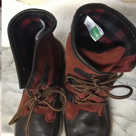 Cougar Cayuga Lace Up Ankle Insulated Winter Boots Thick Soles Sienna Red Size 9
